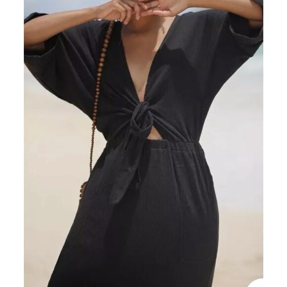 FP Beach Free-est Endless Nights Maxi Dress - Medium, Black Boho Chic Resortwear - Picture 3 of 13